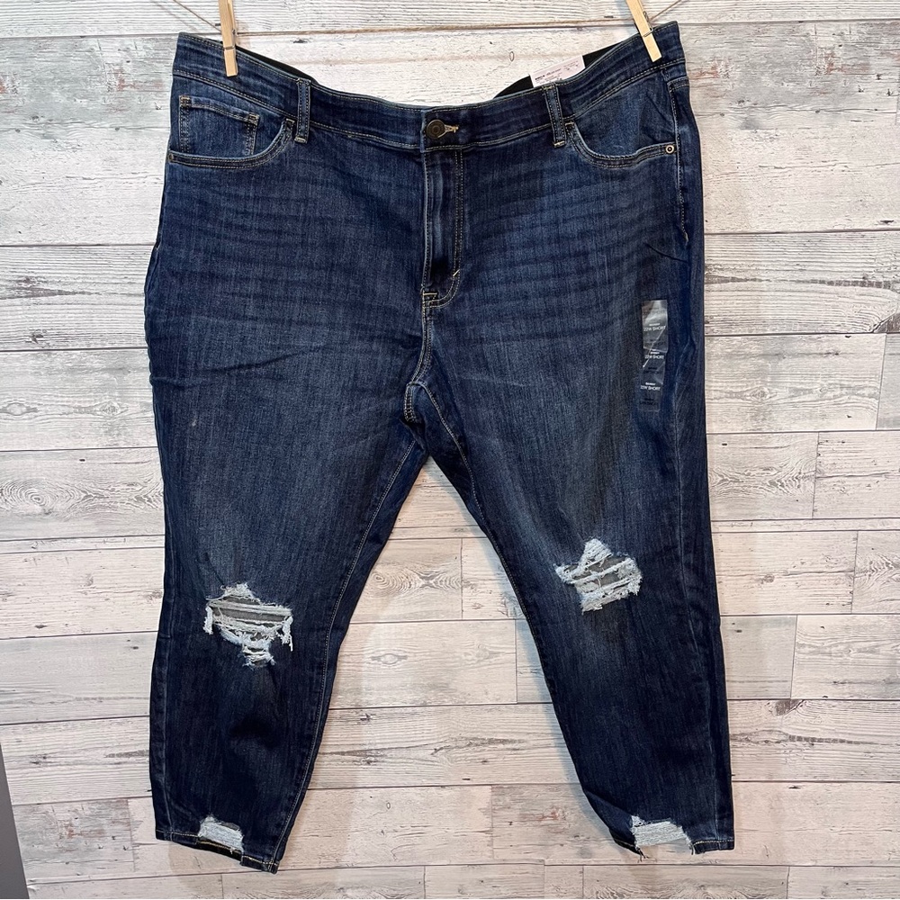 Sonoma Skinny Distressed Blue Jeans Plus Size 22W Short